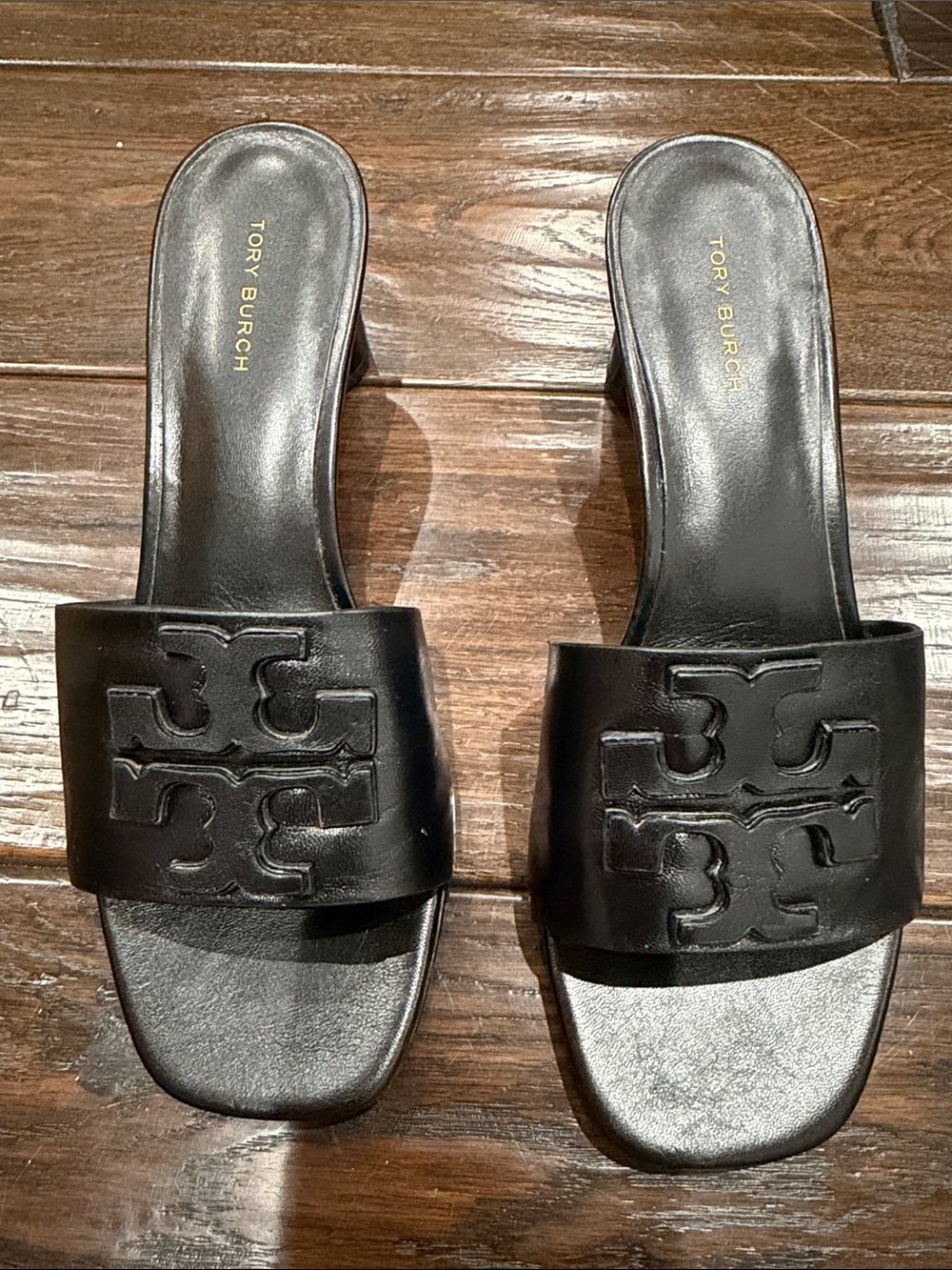 Tory Burch Double Stack Logo Mule Sandal 55MM - Picture 7 of 9